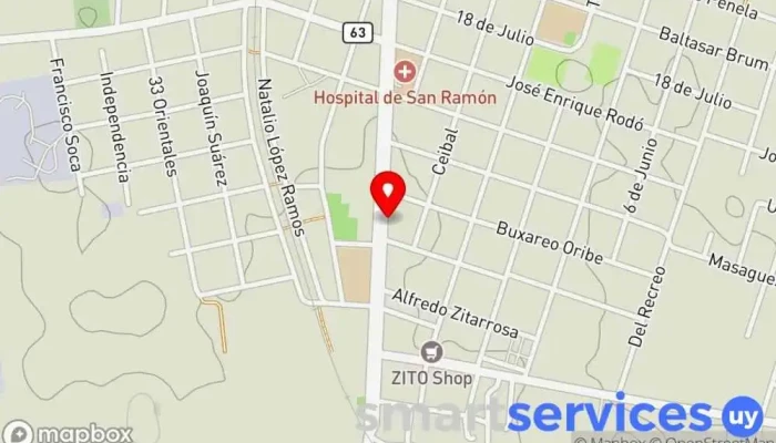 mapa de 91.3 FM San Ramón Emisora de radio en San Ramón
