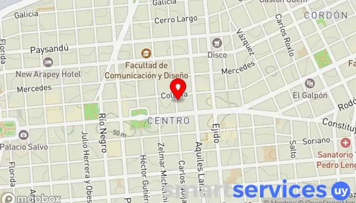 mapa de A & L OPTICA Óptica en Montevideo