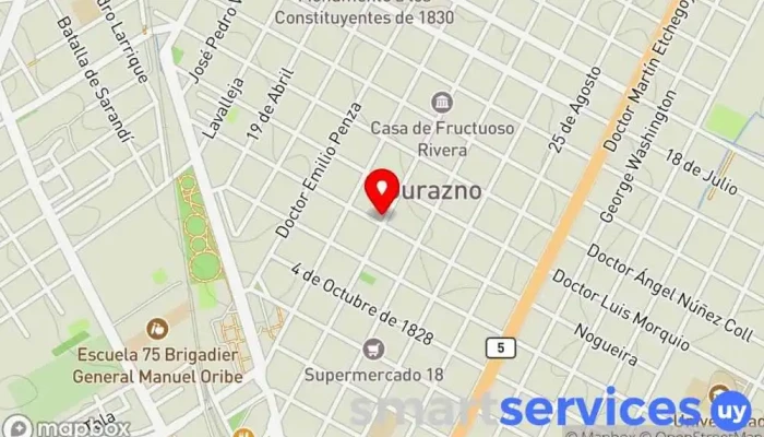 mapa de A-LÓPEZ Agencia inmobiliaria en Durazno