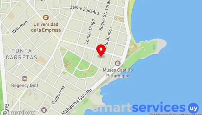 mapa de AB Audio Tienda de equipos estéreo para automóviles en Montevideo