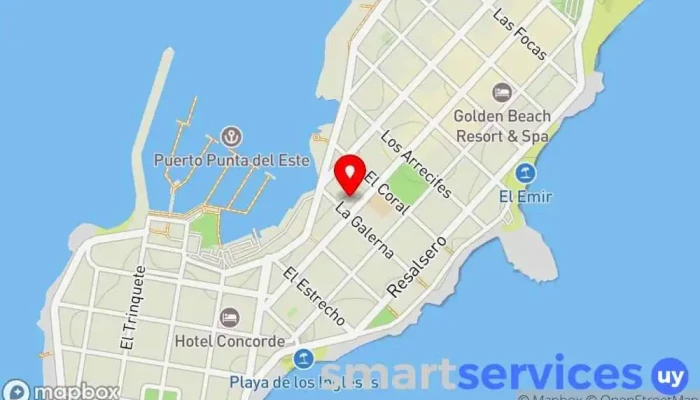 mapa de Abitab - Ag. 20/81 Institución financiera en Punta del Este