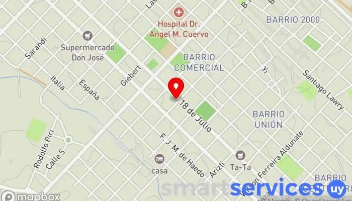 mapa de Abitab - Agencia Lotería y Quiniela Agencia de apuestas en Fray Bentos