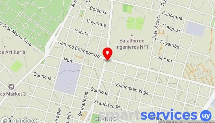 mapa de Abitab 01-01 Institución financiera en Montevideo