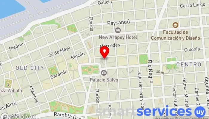mapa de Abitab 04-00 Bancos y finanzas en Montevideo