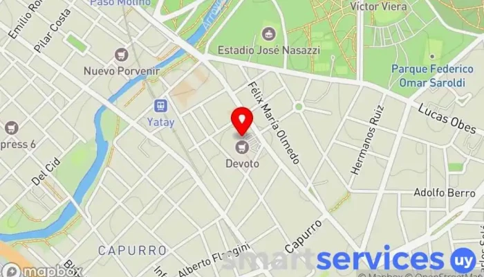 mapa de Abitab 04-04 Bancos y finanzas en Montevideo