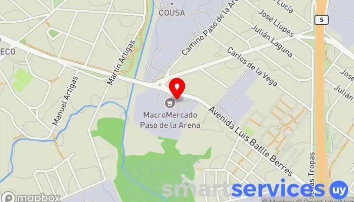 mapa de Abitab 04-05 Institución financiera en Montevideo