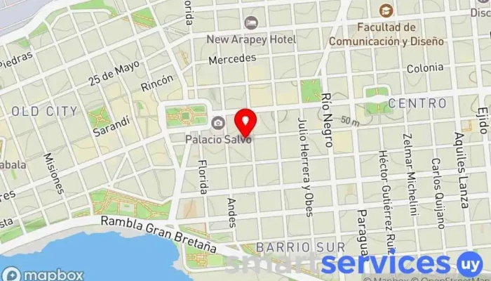 mapa de Abitab 07-00 Bancos y finanzas en Montevideo