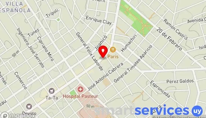 mapa de Abitab 10-02 Bancos y finanzas en Montevideo