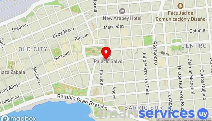 mapa de Abitab 10-06 Bancos y finanzas en Montevideo