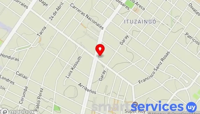 mapa de Abitab 10-18 Bancos y finanzas en Montevideo