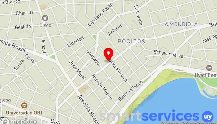 mapa de Abitab 10-29 Bancos y finanzas en Montevideo