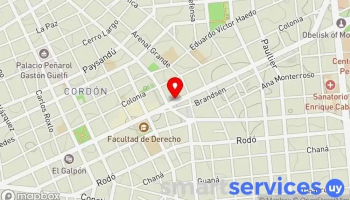 mapa de Abitab 10-31 Institución financiera en Montevideo