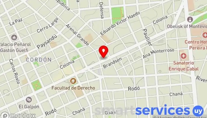 mapa de Abitab 10-42 Cajeros automáticos en Montevideo