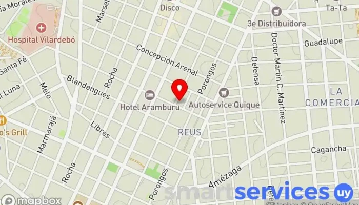 mapa de Abitab 11-02 Cobro de deudas en Montevideo