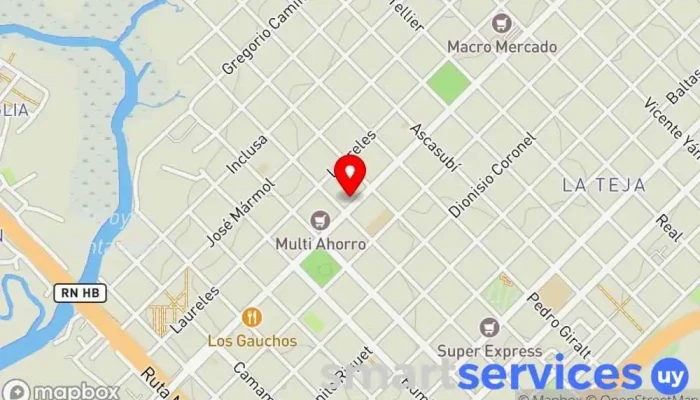 mapa de ABITAB 15/01 - RAMIS Institución financiera en Montevideo