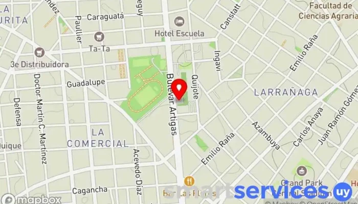 mapa de Abitab 18-00 Institución financiera en Montevideo