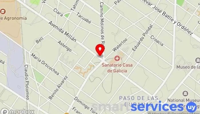 mapa de Abitab 19-04 Institución financiera en Montevideo