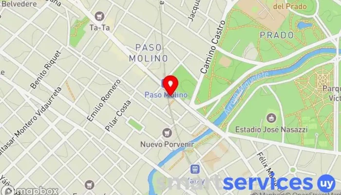 mapa de Abitab 19-05 Institución financiera en Montevideo