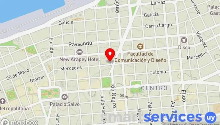mapa de Abitab 19-06 Bancos y finanzas en Montevideo