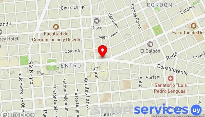 mapa de Abitab 19-12 Bancos y finanzas en Montevideo