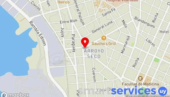mapa de Abitab 19-23 Institución financiera en Montevideo