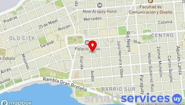 mapa de Abitab 19-31 Institución financiera en Montevideo
