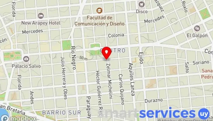 mapa de Abitab 19-33 Bancos y finanzas en Montevideo
