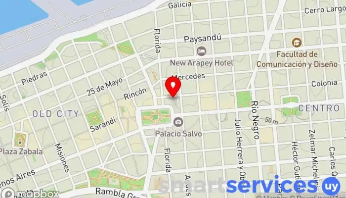 mapa de Abitab 19-36 Bancos y finanzas en Montevideo