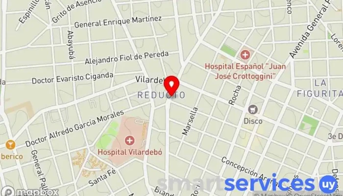 mapa de Abitab 19/29 Institución financiera en Montevideo