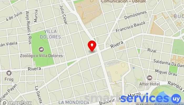 mapa de Abitab 20-00 Institución financiera en Montevideo