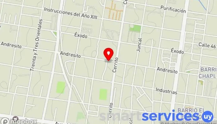 mapa de ABITAB 21-13 Banco en Paysandú
