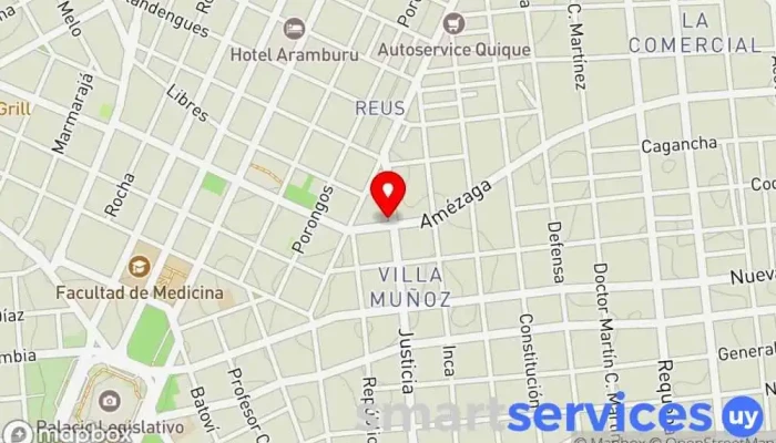mapa de Abitab 27-00 Institución financiera en Montevideo