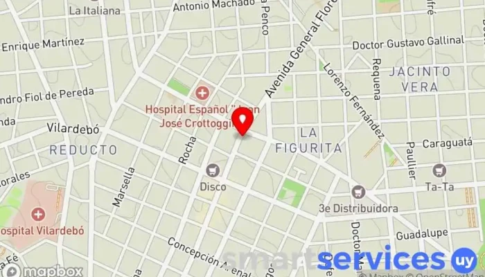 mapa de Abitab 28/00 Consultora financiera en Montevideo