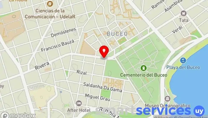 mapa de Abitab 39-02 Institución financiera en Montevideo