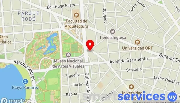 mapa de Abitab 44-01 Bancos y finanzas en Montevideo