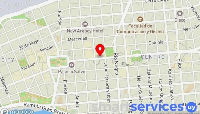 mapa de Abitab 46-00 Bancos y finanzas en Montevideo
