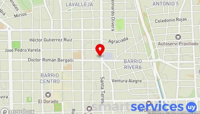 mapa de Abitab 5 Esquinas Oficina de cambio de divisas en Maldonado