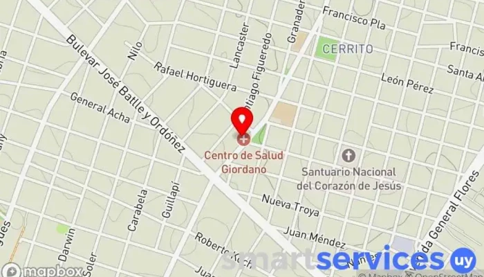 mapa de Abitab 50/01 Institución financiera en Montevideo
