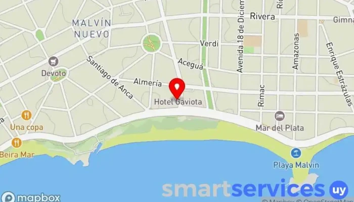 mapa de Abitab 51-00 Institución financiera en Montevideo