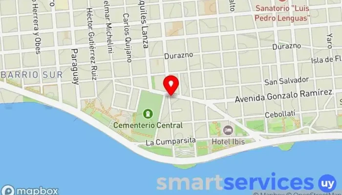 mapa de Abitab 55/04 Oficina de cambio de divisas en Montevideo