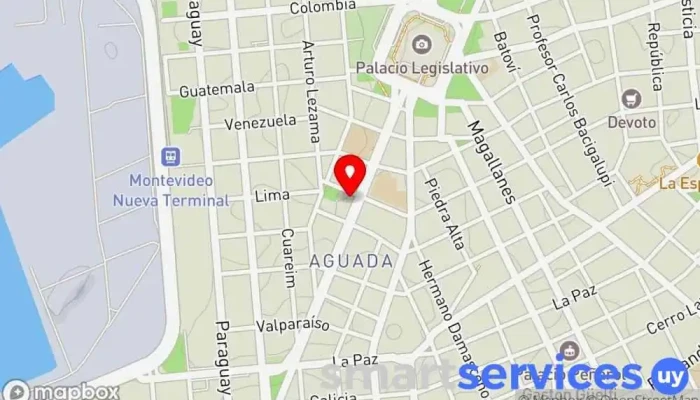 mapa de Abitab 57-01 Bancos y finanzas en Montevideo