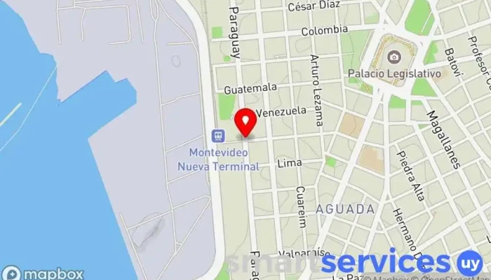 mapa de Abitab 57-02 Bancos y finanzas en Montevideo