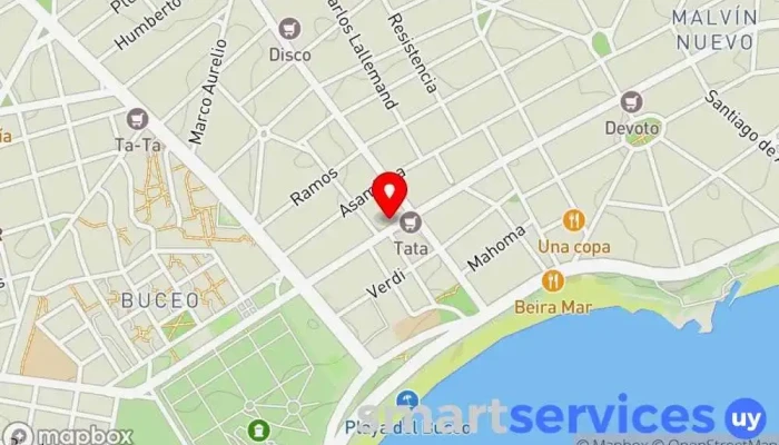 mapa de Abitab 59/00 Oficina de cambio de divisas en Montevideo