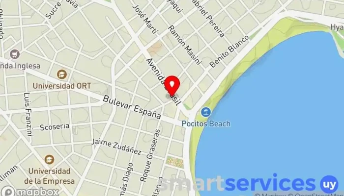 mapa de Abitab 70-02 Bancos y finanzas en Montevideo
