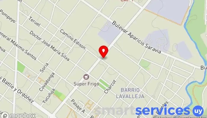 mapa de Abitab 71-03 Institución financiera en Montevideo