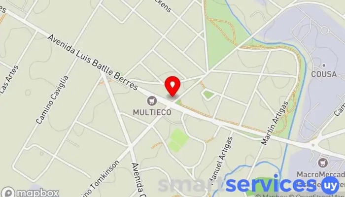 mapa de Abitab 77 Paso de la Arena Cajeros automáticos en Montevideo
