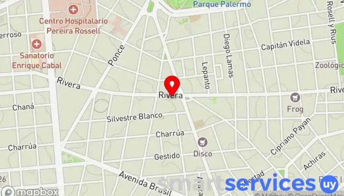 mapa de Abitab 78-02 Bancos y finanzas en Montevideo
