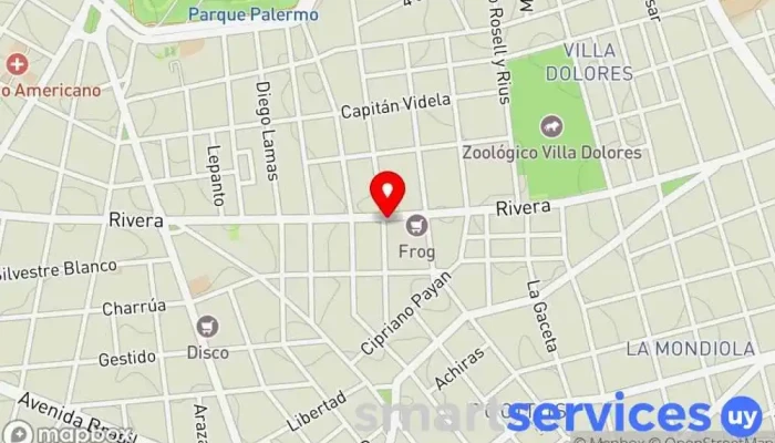 mapa de Abitab 78-03 Bancos y finanzas en Montevideo