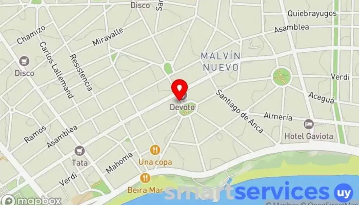 mapa de Abitab 79-02 Bancos y finanzas en Montevideo