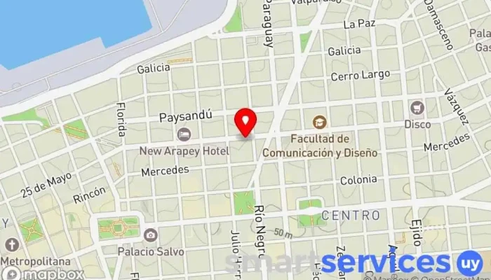 mapa de Abitab 80-02 Bancos y finanzas en Montevideo